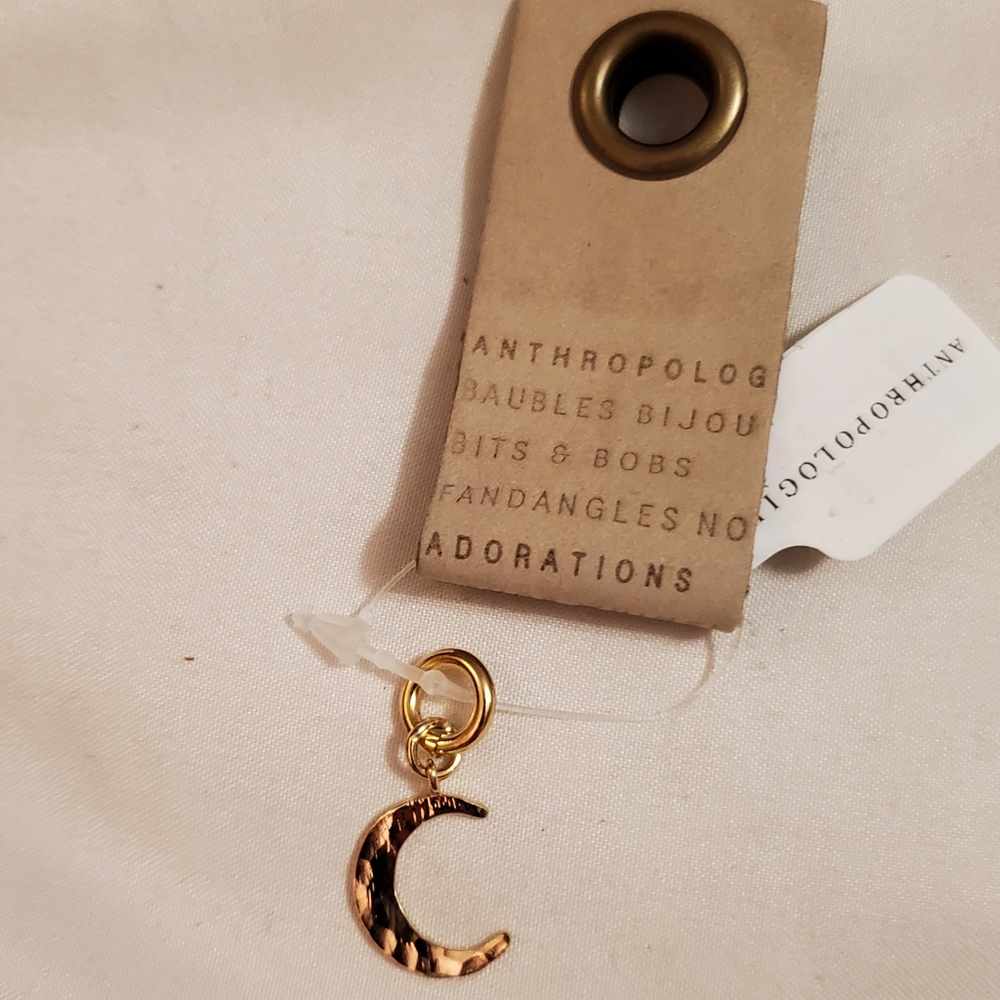Anthropologie "Build a Necklace" Mystical Charm - gold little moon - Picture 4 of 5
